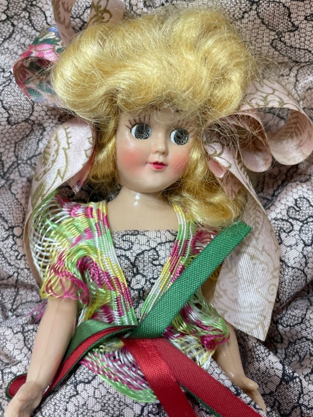 Vintage Continental Doll Sleepy eyes  8.5" Hard Plastic 1950's